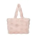 Bolso tote de felpa rosa con asas de piel sintética y gran capacidad para mujer otoño - Rosa