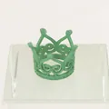 Mini-Kronen-Haarschmuck in Grün für Puppen und DIY-Geburtstagsdekorationen - Hohle Krone (HG-104) / Grün