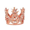 Eleganter roségoldener Kronenaufsatz mit Strasssteinen für Torten oder Partyfrisuren - Roségold