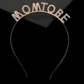 Rose gold MOM TO BE headband with rhinestones for baby shower party celebrations - Rose Gold