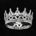 Detailed view of silver birthday cake topper crown with sparkling waterdrop rhinestones - Silver Base White Waterdrop Stone