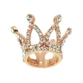 Close-up of rose gold crown ring with sparkling rhinestones for cake decoration and gifts - Rose Gold