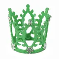 Dettaglio corona a foglie verdi con strass per torte e accessorio per capelli - Verde