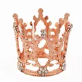 Corona decorativa oro rosa con strass scintillanti per decorazione torte di compleanno - Oro rosa