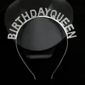 Silbernes Birthday Queen Diadem mit Strasssteinen für Geburtstagsfeiern und Partys - Silber