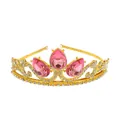Goldenes Diadem-Haarreif für Mädchen mit rosa Strasssteinen für Partys und Events - Gold und Rosa