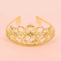 Cerchietto a corona dorata con strass e stelle per esibizioni e sfilate di moda - Oro