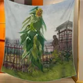 Impressionist Van Gogh sunflower oil painting printed square cashmere scarf wall decor - Sunflower Landscape (24)