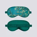 Van Gogh Almond Blossom silk sleep mask with dual-sided design and elastic strap - Eye Mask 02 Almond Blossoms