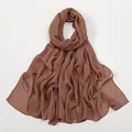 Bufanda minimalista para mujer en color marrón chocolate con textura transpirable - 170*70cm / 14# Rojo Ladrillo