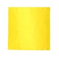 Solid bright yellow satin square scarf with smooth silk texture and fine hemmed edges - Yellow / 50*50