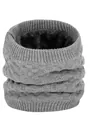 Detail showing the thick faux wool lining and grey knit pattern for cold protection - Waffle Knit Style (WB122-05)