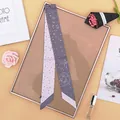 Foulard twilly in seta con stampa tarocchi e costellazioni per borse donna - 80-100cm / Rosa viola