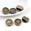 Antik-Bronze DIY Schmucksockel Set für Halsketten und 12mm Glas Cabochon Anhänger - Antikbronze