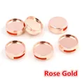 Rose gold round DIY jewelry base with side holes for 12mm charms, 6 pieces set - 12mm / Rose Gold