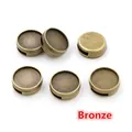 Set of 6 bronze alloy jewelry bead trays with 12mm round base and side holes - 12mm / Antique Bronze
