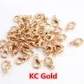 50 pieces of KC gold lobster claw clasps for DIY jewelry and keychain making - KC Gold