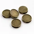 Antique bronze round alloy jewelry base charms with 10mm hole for DIY crafts - Antique Bronze Side Hole Round Style (K1-26)