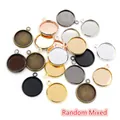 Pendenti per gioielli fai-da-te in colori metallici misti con basi rotonde - Misto Casuale