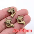 Drei antike Bronze Fuchs Anhänger für DIY Schmuck, 20x14mm Tieranhänger aus Legierung - Antikbronze Fuchskopf (R4-40)