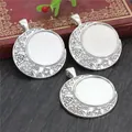Retro zinc alloy pendant bases for DIY jewelry with Viking symbols on wooden background - Crescent Nordic Viking Symbol Style (A5-23)