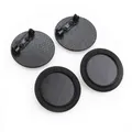 Set mit 4 schwarz beschichteten 20mm runden Brosche-Rohlingen mit Sicherheitsnadel für DIY - Schwarz Runde Körnige Rand Stil (D3-30)