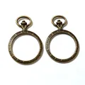 Support pendentif 30mm bronze style montre à gousset pour bijoux en résine UV DIY - Bronze Antique