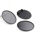 Black matte oval alloy brooch base and pendant setting for DIY jewelry making kits - Black Simple Base Style (B3-20)