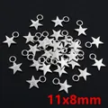 Silver star alloy charms in 11x8mm size for DIY necklace and jewelry making - Silver Micro Star Charm (F3-27)