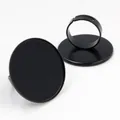 Base per anello regolabile 30mm in rame nero opaco per creazione gioielli fai-da-te - Nero