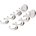Silberner Edelstahl-Ringrohling mit zwei Perlen und runder Edelsteinfassung - 6mm / Silber