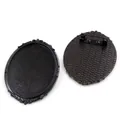 Oval antique silver brooch setting base with relief lace design for DIY jewelry - Gun Black Lace Decorative Style (B3-01)