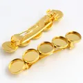 Gouden 12mm DIY haarspeld basis met 5 trays voor het maken van sieraden en hobbywerk - Goud
