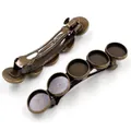 Bases de pasadores de bronce antiguo con bandejas de 12mm para joyería DIY - Bronce Antiguo