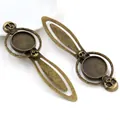 Dettaglio del segnalibro vintage in bronzo con teschio per gioielli fai da te 18mm - Stile Teschio Bronzo Antico (J4-14)
