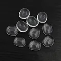 Transparent oval glass cabochons for DIY jewelry and paperclip bookmarks - Glass / Matching Glass Cabochons / Clear