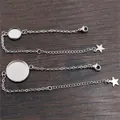 Roestvrijstalen DIY armband set met ronde hangers en karabijnsluiting voor sieraden - Klein(12mm)