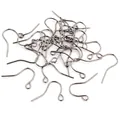 Close-up of 21x12mm dark grey metal earring hooks for DIY jewelry making material - 100 Pieces/Pack (21x12mm) / Gunmetal