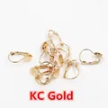 KC gold 8mm flat base lever back earring hooks for DIY jewelry making accessories - KC Gold