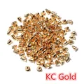 Macro shot of bulk KC Gold bullet ear backs for handmade DIY jewelry earring making - 5.7x3.5mm (200 Pieces/Pack) / KC Gold