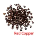 Detail view of bulk red copper bullet clutch earring backs for jewelry making and DIY projects - 5.7x3.5mm (200 Pieces/Pack) / Copper