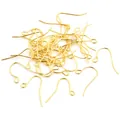 Golden fishhook earrings components 21x12mm for DIY handmade jewelry crafts - 100 Pieces/Pack (21x12mm) / Gold