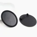 Black oval 30x40mm alloy brooch base with beaded edge for DIY jewelry making - Black Beaded Decorative Style (B1-35)