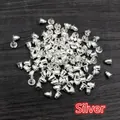 Silver bullet clutch earring backs and earring stoppers for DIY jewelry making sets - 5.7x3.5mm (200 Pieces/Pack) / Silver