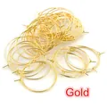 Bulk gold plated round wine glass charm rings and circular DIY jewelry accessories - 40mm / Gold