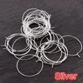 Bulk silver iron-plated round hoop earrings for DIY jewelry making accessories - 40mm / Silver
