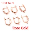 Crochets de boucles d'oreilles en U or rose 19x13mm pour bijoux DIY lot de 6 - Modèle 1-19x13mm / Or rose