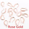 Rose gold French ear hooks for DIY jewelry making with decorative etched details - Rose Gold