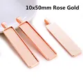 Rechthoekige 10x50mm roségouden hanger basis tray met getextureerde binnenzijde - 10x50 / Roségoud