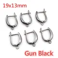 Crochets de boucles d'oreilles U noirs pour création de bijoux DIY 19x13mm - Modèle 1-19x13mm / Métal canon
